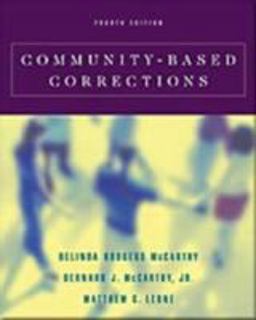 Community-Based Corrections 4th 9780534516734 Front Cover