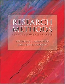 Research Methods for the Behavioral Science (With and Infotrac)  9780534549145 Front Cover