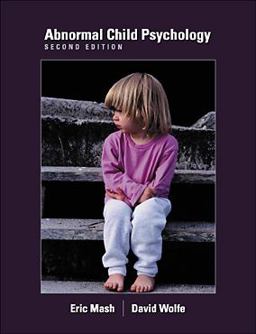 Abnormal Child Psychology 2nd 9780534554132 Front Cover