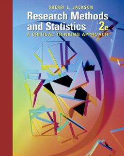 Research Methods and Statistics A Critical Thinking Approach 2nd 9780534556600 Front Cover