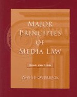 Major Principles of Media Law, 2005  9780534619183 Front Cover