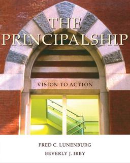 Principalship Vision to Action  9780534625955 Front Cover