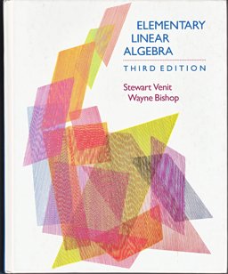 Elementary Linear Algebra 3rd 9780534916893 Front Cover
