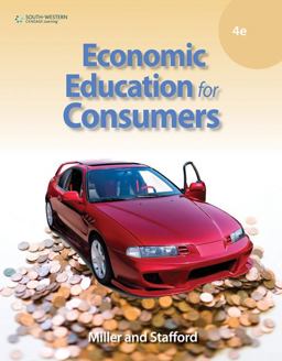 Economic Education for Consumers 4th 9780538448888 Front Cover