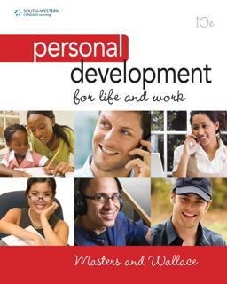 Personal Development for Life and Work 10th 9780538450232 Front Cover