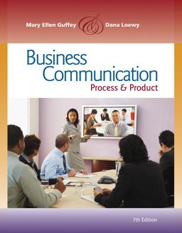 Business Communication Process and Product 7th 9780538466257 Front Cover