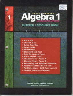 Southwestern Algebra 1, Resource Book