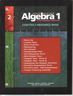 Southwestern Algebra 1, Resource Book