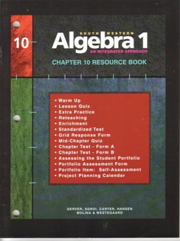 Southwestern Algebra 1, Resource Book