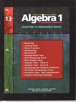 Southwestern Algebra 1, Resource Book