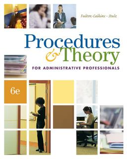 Procedures and Theory for Administrative Professionals 6th 9780538730525 Front Cover
