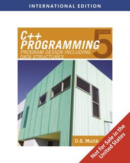 C++ Programming: Program Design Including Data Structures