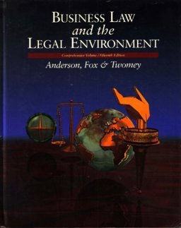 Business Law and the Legal Environment 15th 9780538819855 Front Cover