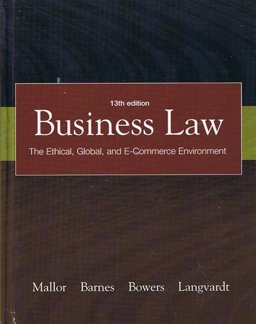 Law for Business 12th 9780538845458 Front Cover
