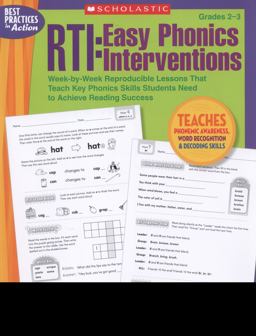 RTI - Easy Phonics Interventions Week-by-Week Reproducible Lessons That Teach Key Phonics Skills Students Need to Achieve Reading Success  9780545236966 Front Cover