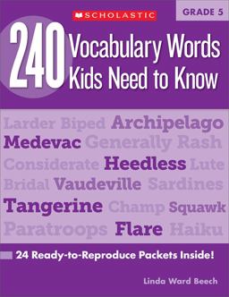 240 Vocabulary Words Kids Need to Know