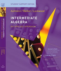 Intermdiate Algebra Student Support Edition