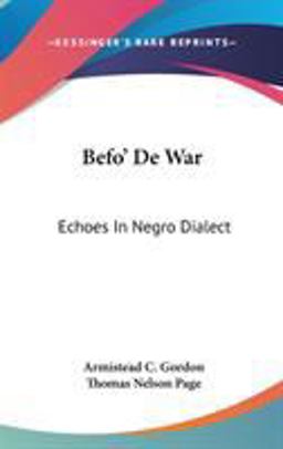 Befo' de War