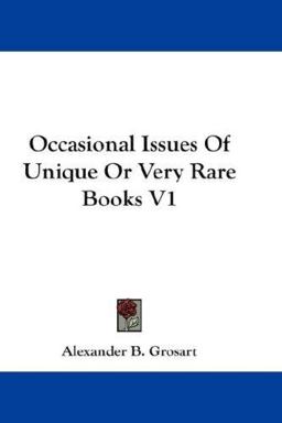 Occasional Issues of Unique or Very Rare Books V1