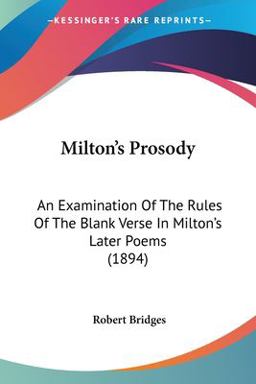 Milton's Prosody Milton's Prosody