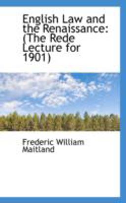 English Law and the Renaissance