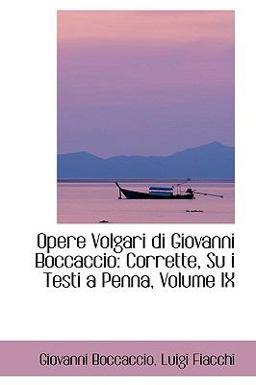 Opere Volgari Di Giovanni Boccaccio