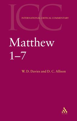 Matthew 1-7 Volume 1  9780567083555 Front Cover