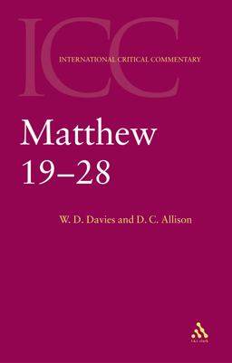 Matthew 19-28 Volume 3  9780567083753 Front Cover