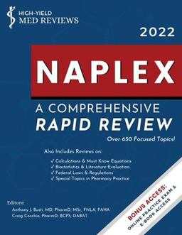 NAPLEX Comprehensive Rapid Review 2022nd 9780578953182 Front Cover