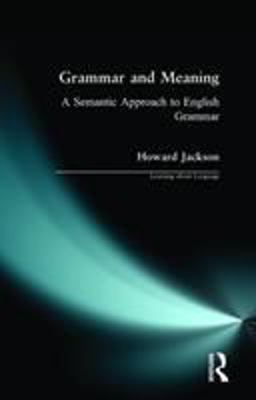 Grammar and Meaning A Semantic Approach to English Grammar  9780582028753 Front Cover