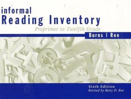 Informal Reading Inventory Preprimer to Twelfth Grade 6th 9780618122202 Front Cover