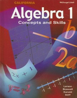 Algebra 1: California : Concepts and Skills 1st 9780618163830 Front Cover