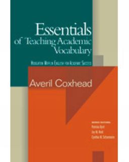 Essentials of Teaching Academic Vocabulary  9780618230143 Front Cover
