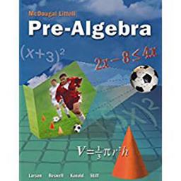 Pre-Algebra : Pupil's Edition 1st 9780618250035 Front Cover