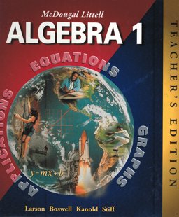 McDougal Littell Algebra 1 1st 9780618250196 Front Cover