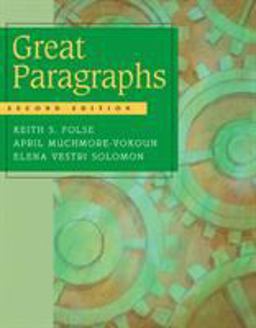Great Paragraphs An Introduction to Writing Paragraphs 2nd 9780618271924 Front Cover