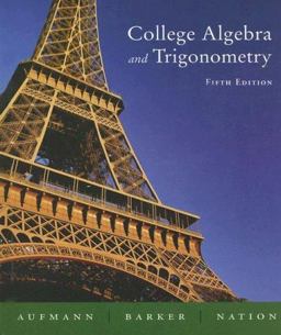 College Algebra and Trigonometry 5th 9780618386802 Front Cover