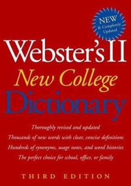 Webster's II New College Dictionary 3rd 9780618396016 Front Cover