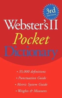 Webster's II Pocket Dictionary Webster's II Pocket Dictionary