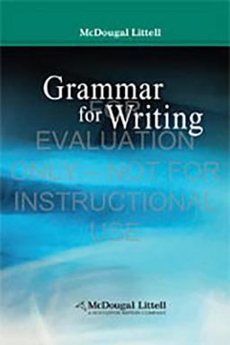 Grammar for Writing, Grade 8