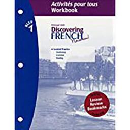 Discovering French Bleu 1 Activities Pour Tous Workbook
