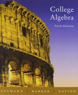 Aufmann College Algebra Plus Dvd Fifth Edition