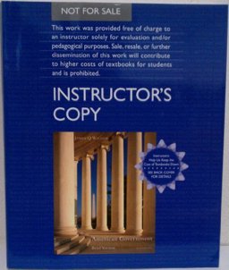 American Government Institutions and Policies 8th 9780618730322 Front Cover