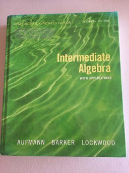 Intermediate Algebra with Applications