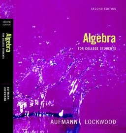 Algebra for College Students 2nd 9780618824946 Front Cover