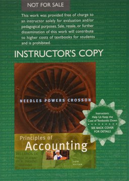 Principles of Accounting >Examination Copy<