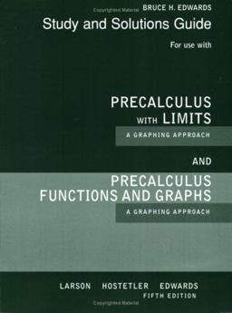 Precalculus with Limits A Graphing Approach 5th 9780618851874 Front Cover