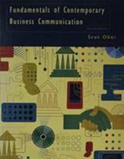 Ober Fundamentals of Business Communication Second Edition Plus Cd Sixth Edition Plus Blackboard Web Ct