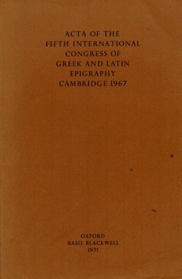 Acta 5th Epigraphic Cong