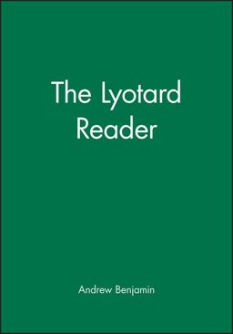 Lyotard Reader  9780631163398 Front Cover